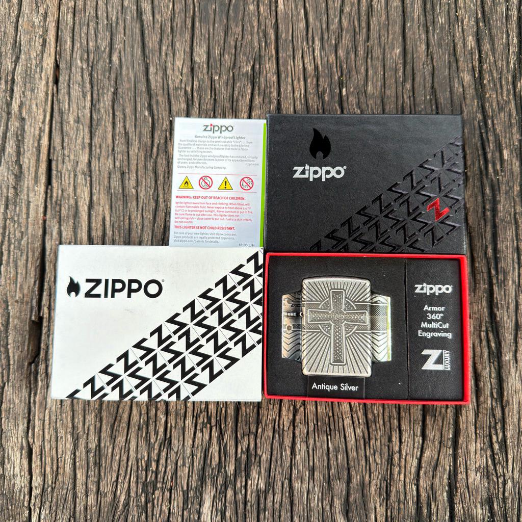 ไฟแช็ก Zippo รุ่น 29667 Armor Celtic Cross Design