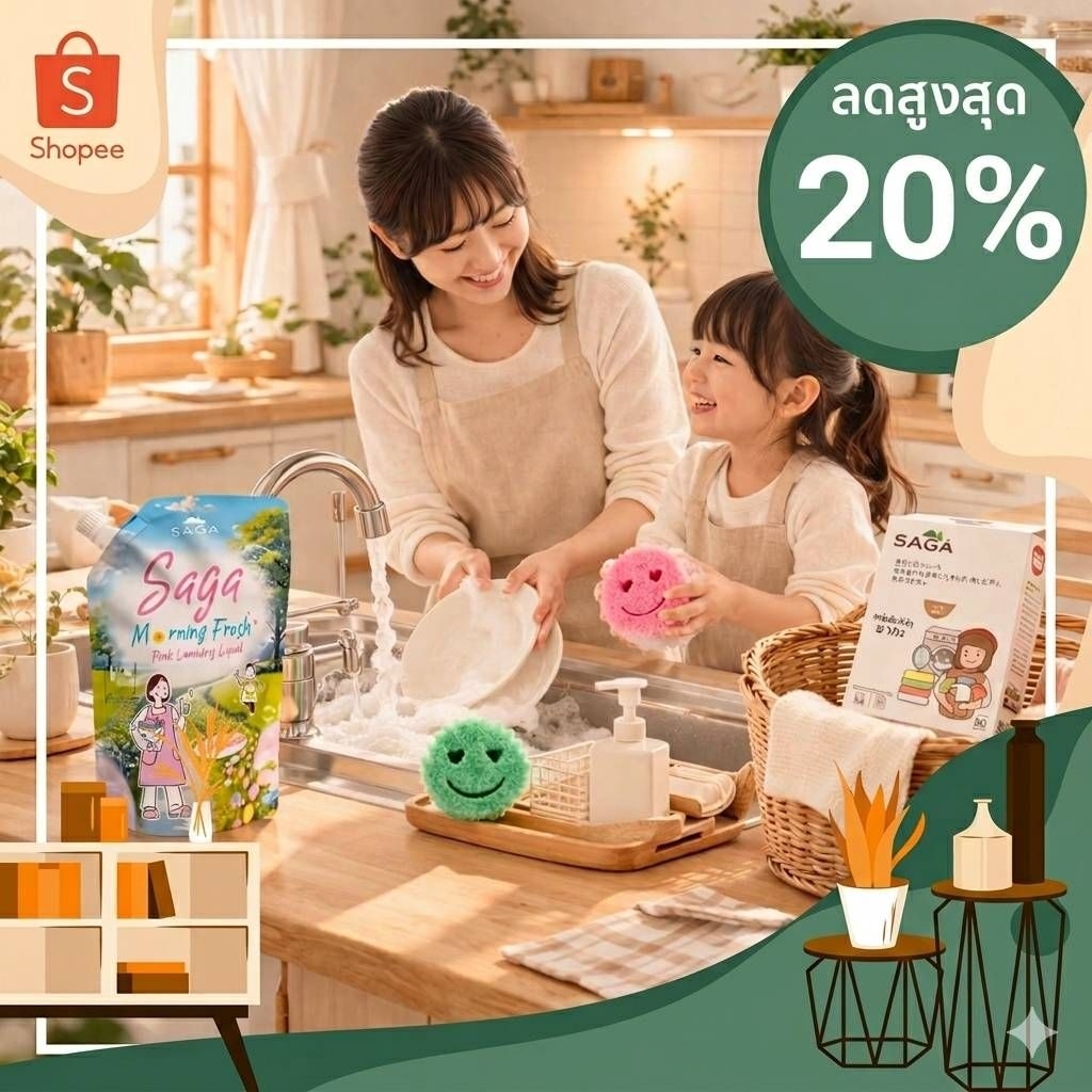ชุดสุดคุ้มสำหรับดูแลงานบ้าน Saga