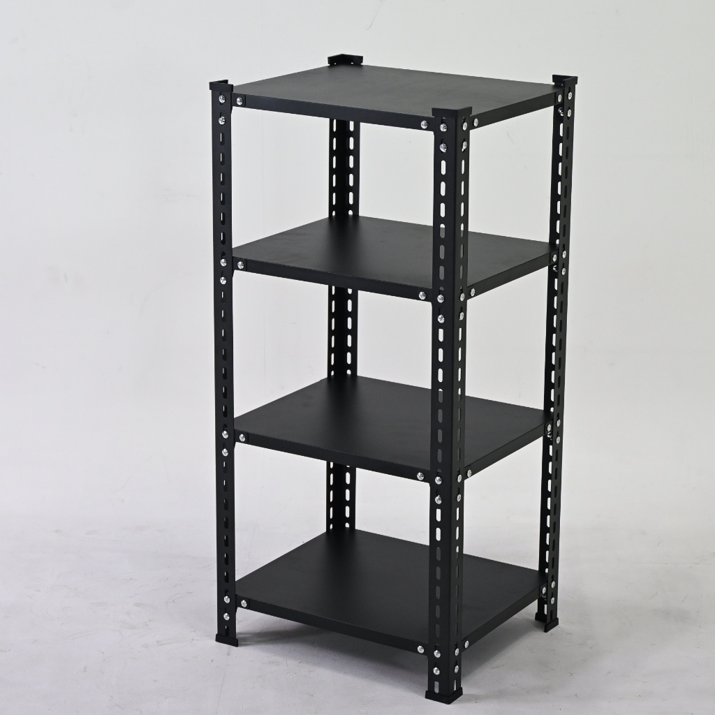 ชั้นวางของเหล็ก 4 ชั้น ชั้นวางอเนกประสงค์ 35x42x88 cm สีดำ CR-354288-4
