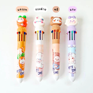 ปากกาแฟนซีลายน่ารัก 1 แท่ง 6-10สี