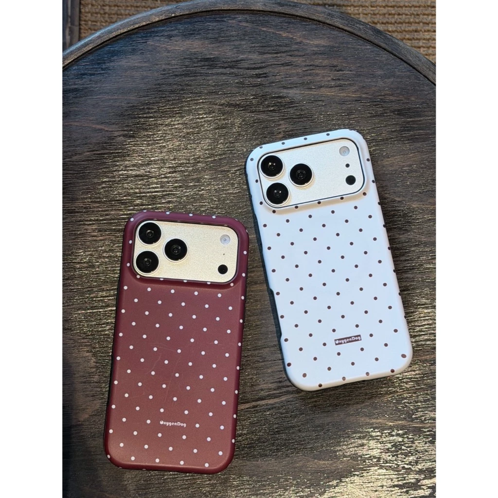 Oxygendog case เคสไอโฟน ลาย2 polka dot For iPhone 17ProMax 17Pro 17 16ProMax 16 15 14/13 ชาร์จไร้สาย thumbnail 6