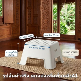 IKEA BOLMEN เก้าอี้เตี้ย เก้าอี้สตูลเตี้ย สี ฟ้า ขาว ดำ