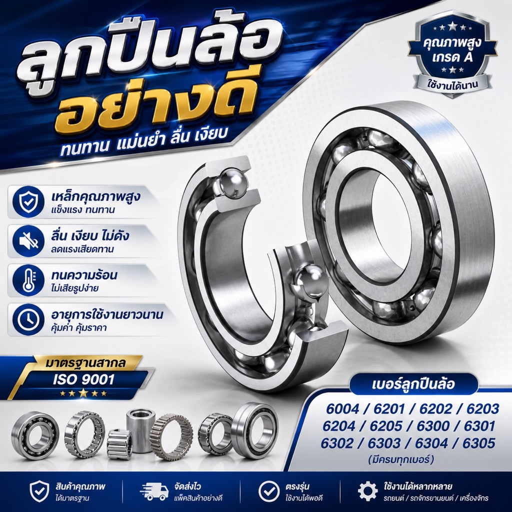 ลูกปืนล้อ NSX เกรด A เบอร์ 6004 / 6200 / 6201 / 6202 / 6203 / 6204 / 6205 / 6300 / 6301 / 6302 / 6303 / 6304 / 6305