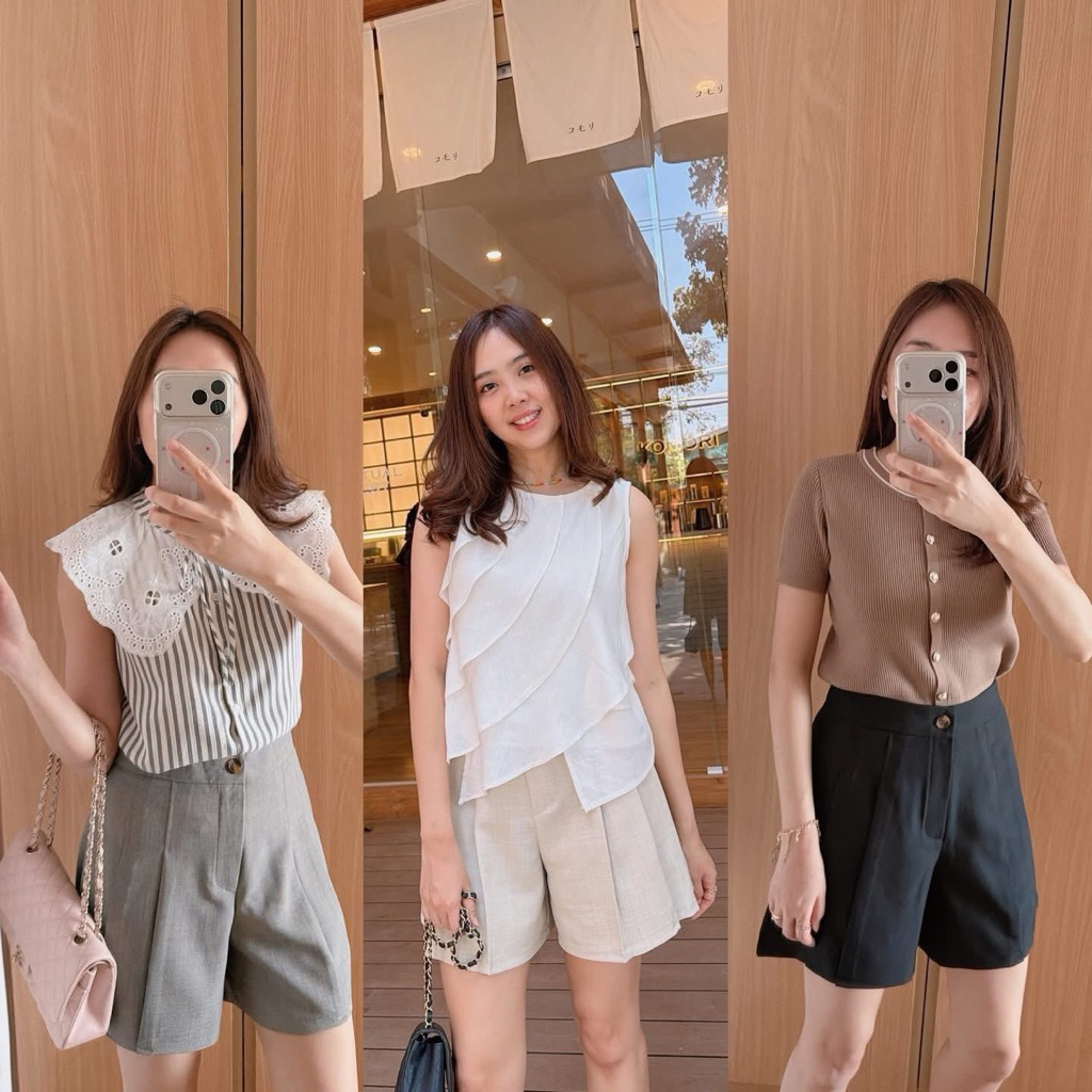 Cloudleaf shorts  กางเกงขาสั้น สะโพกปล่อย ไม่รั้งเป้า เนื้อทอนุ่มเรียบ