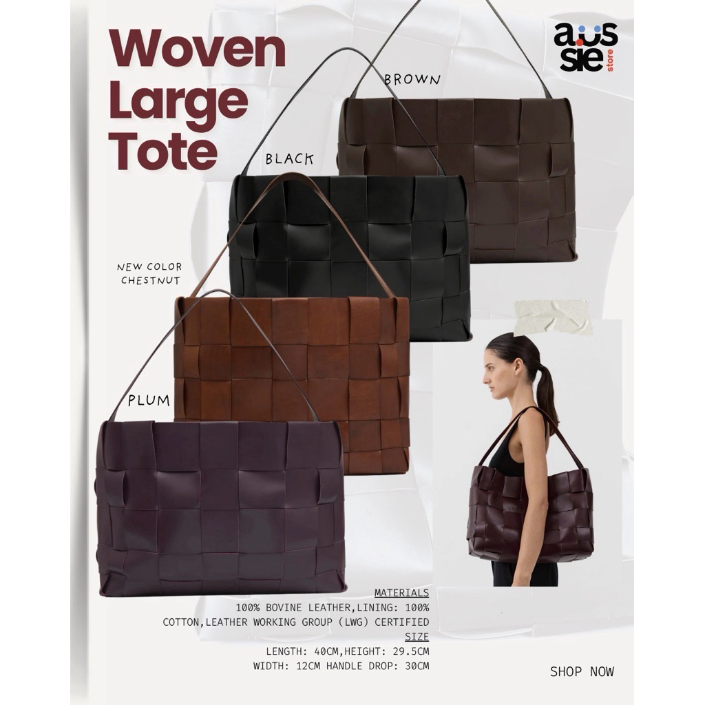 ❤️‍🔥พรีออเดอร์❤️‍🔥St.Agni Woven Large Tote Bag รุ่นใบใหญ่