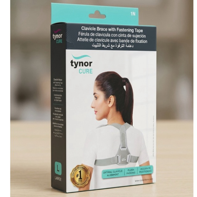 Tynor Clavicle Brace with Velcro อุปกรณ์พยุงหลัง ไหล่ ไหปลาร้า แกนอลูมิเนียม(C05)