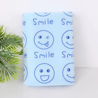 ลายSmile ผ้าเช็ดตัวนาโน นุ่มไม่บาดผิว ใช้กับเด็กทารกและเด็กแรกเกิดได้ ขนาด 140x70 ซม MJ33