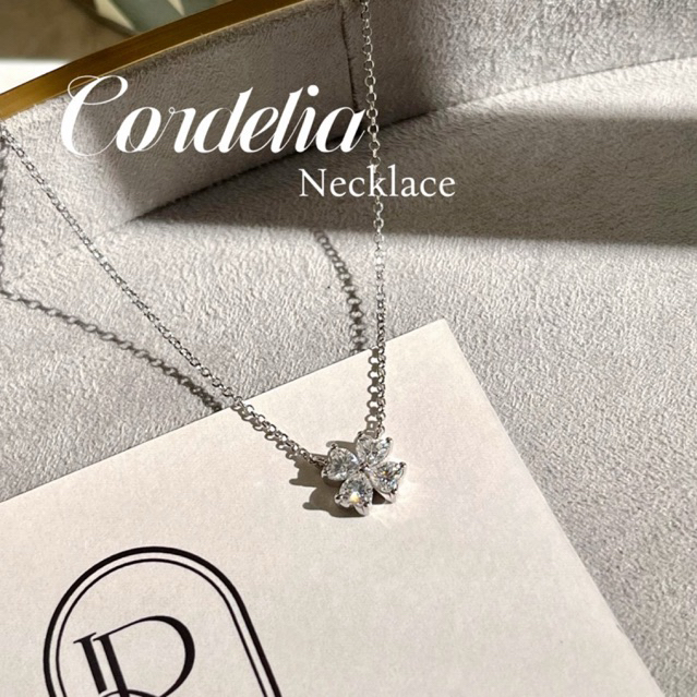 Cordelia Necklace สร้อยคออัญมณีคุณภาพสูงเทียบเท่าเพชรแท้ (ไม่ใช่CZ)ตัวเรือนเงินแท้ พร้อมใบWarranty card