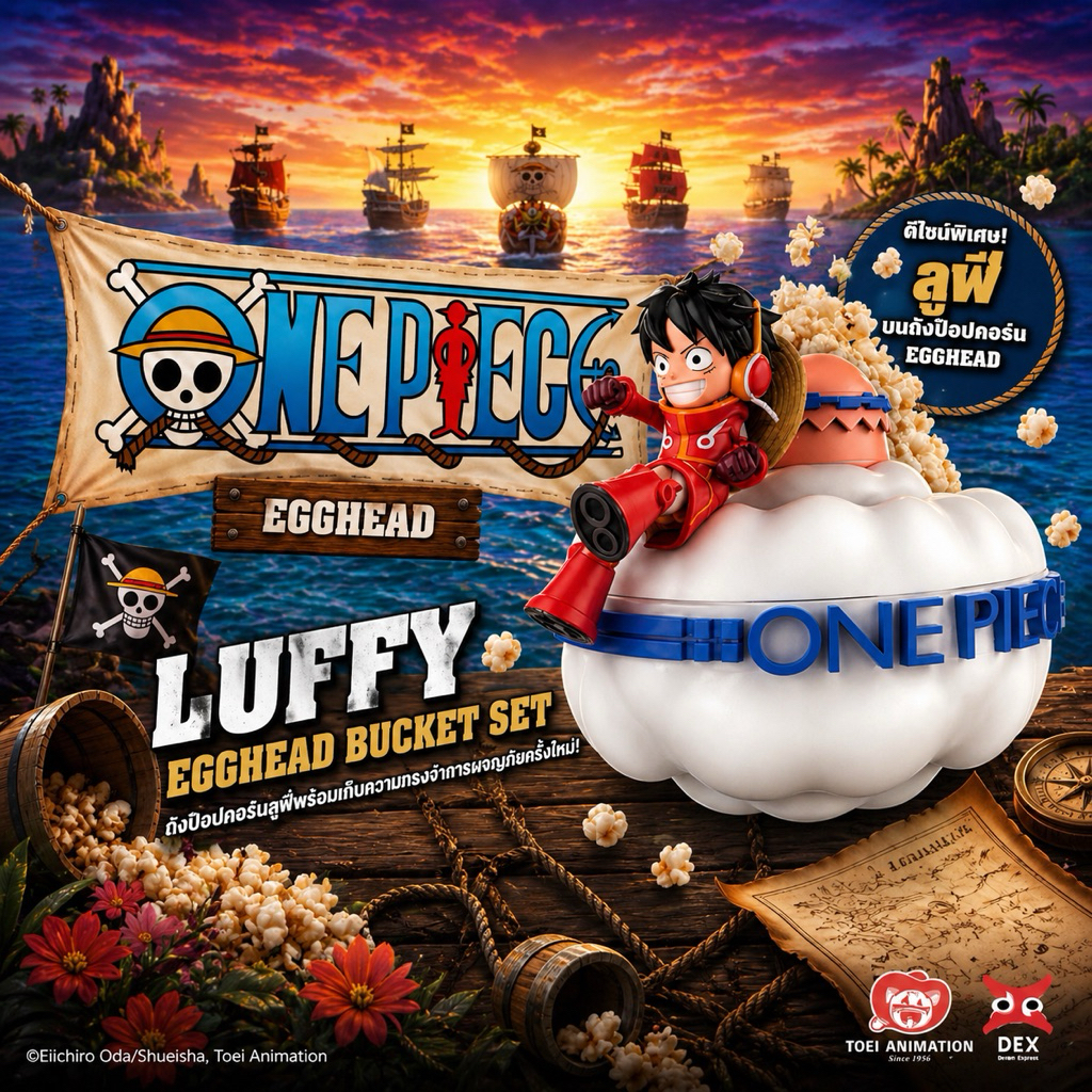 One Piece Luffy Egghead Bucket ถังลูฟี่ ลิขสิทธิ์แท้จาก Major