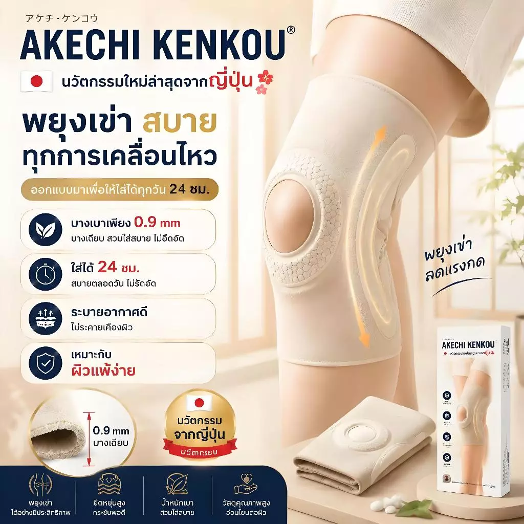 Life Voc สนับเข่าญี่ปุ่น บาง0.9mm พยุงเข่า บรรเทาปวด M/L/XL พร้อมส่ง