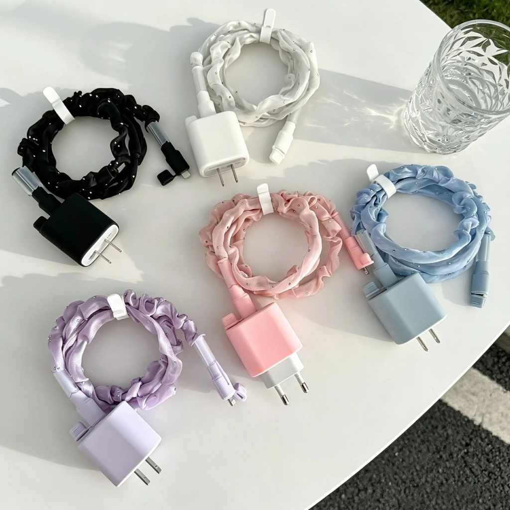 s พร้อมส่งจากไทย ชุดถนอมสายชาร์จ ซิลิโคนสีพื้น สำหรับ ไอโฟน 18w 20 w 35w ตัวถนอมสาย USB 20