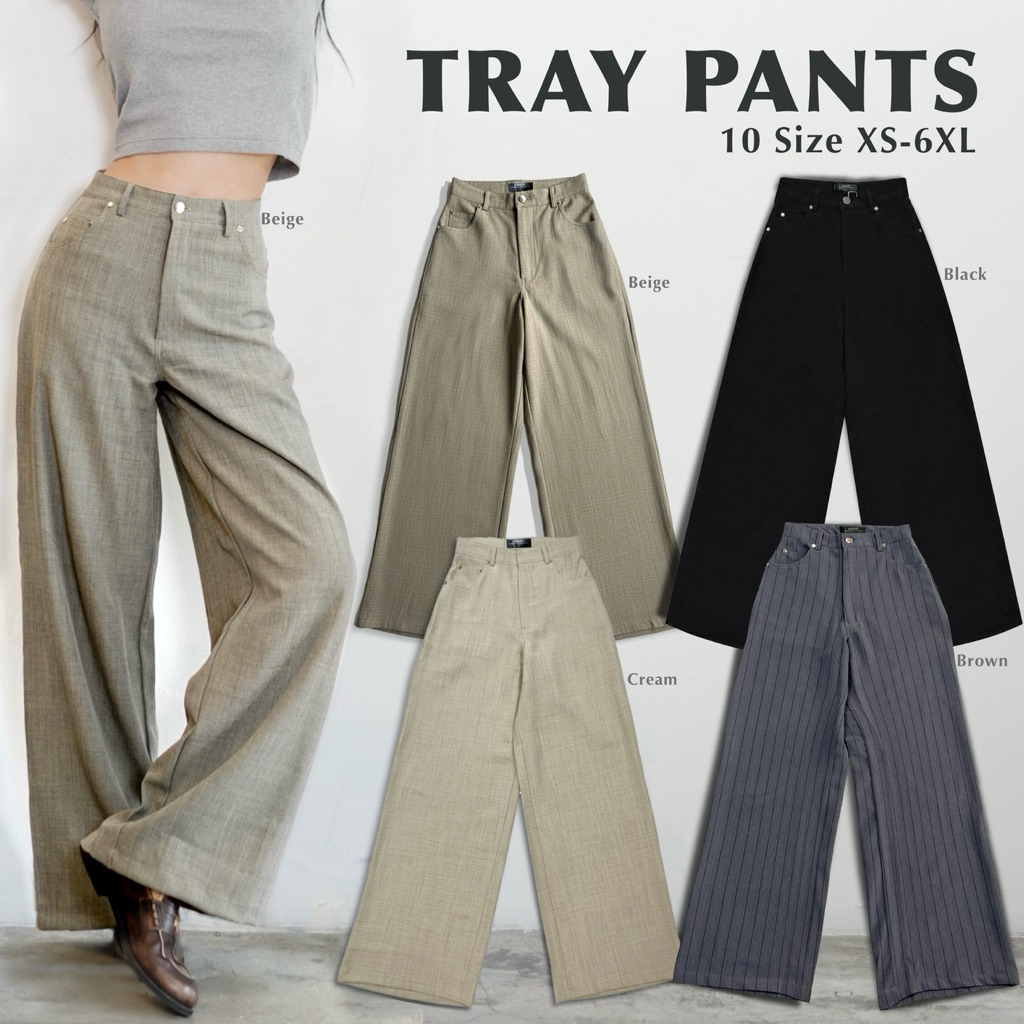 GENTE-Trey Pants(กางเกงทรงกระบอก)