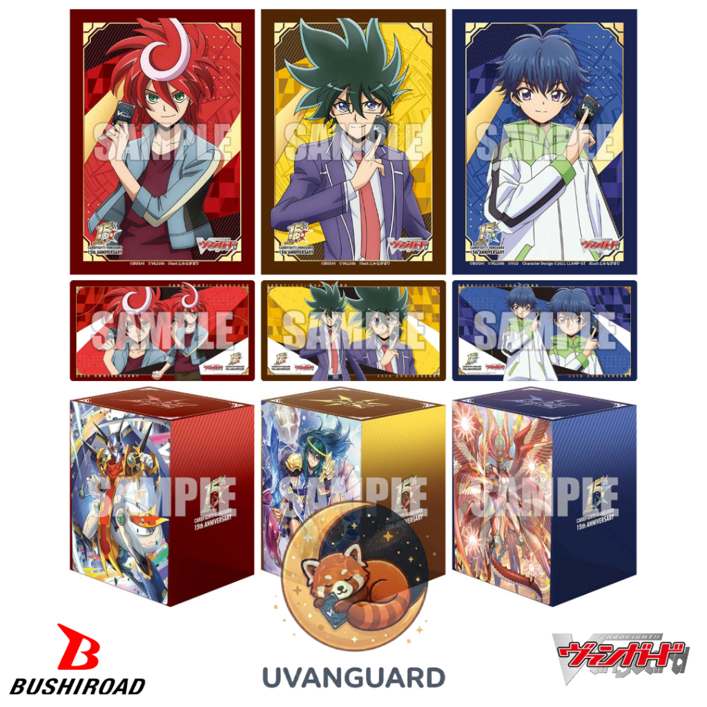 Bushiroad Sleeve Collection Mini & Deck Holder V3 & Rubber Mat V2 Cardfight! Vanguard : Chrono Shindou, Shinemon, Yu-yu