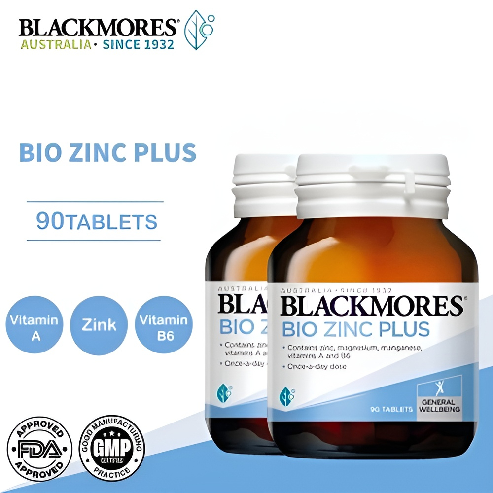 Blackmores  แบลคมอร์ส Bio Zinc A Chelate (90 Tabs) ไบโอ ซิงค์ เอ คี เลต ผลิตภัณฑ์เสริมอาหาร 90 เม็ด