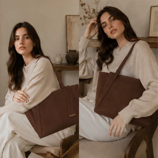 เครียสต๊อค!ต่ำกว่าทุน🔥kulimula trend-Tartine Bag หนังกลับ กระเป๋าถือ กระเป๋าโท้ท Shoulder Strap Tote Bag#อาจมีข้อบกพร่อง