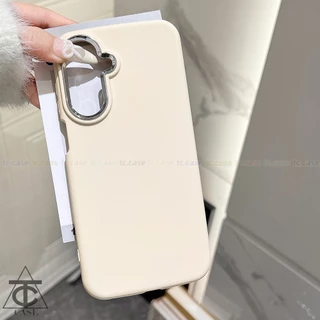 หรูหรา เลนส์เคลือบโลหะ กรณี สำหรับ Samsung A17 A07 A56 A55 A54 A36 A35 A34 A26 A16 A06 A15 A14 A13 A12 เคสโทรศัพท์สีพื้น