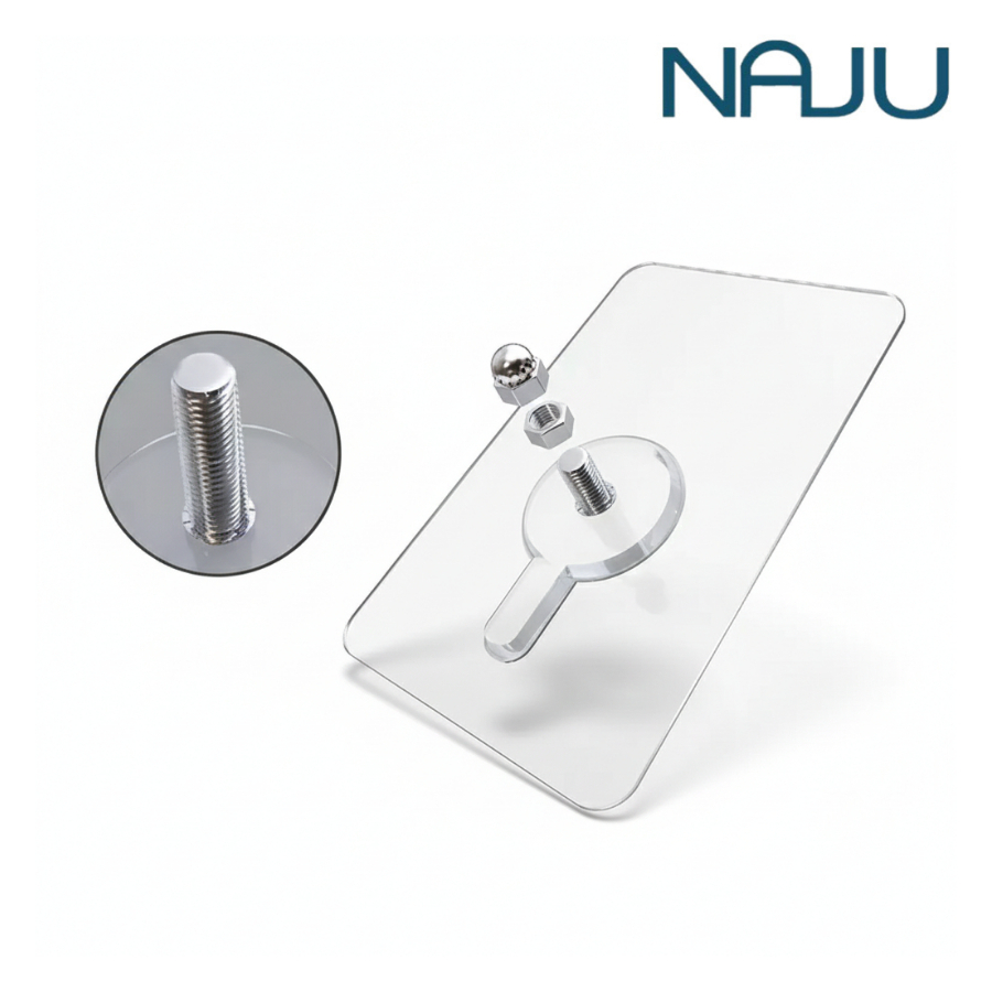 Naju ตะขอติดผนัง ตะขอแขวน ตะปูติดผนัง Wall Hook ขนาด8-14 มม. รองรับน้ำหนักได้3-5กก. ไม่ต้องเจาะผนัง