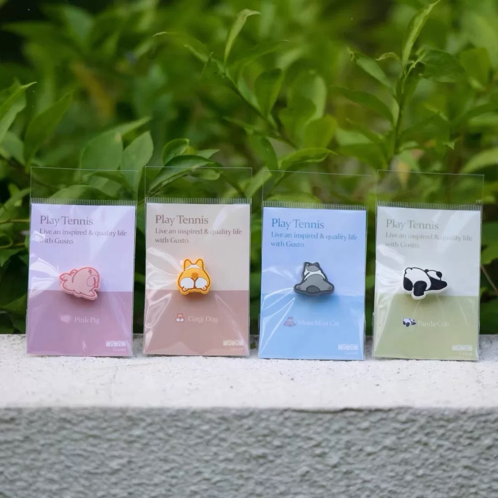 [พร้อมส่ง] Gusto Zoo Tennis dampener กันสะเทือนไม้เทนนิส ลาย Panda/Pig/Cat