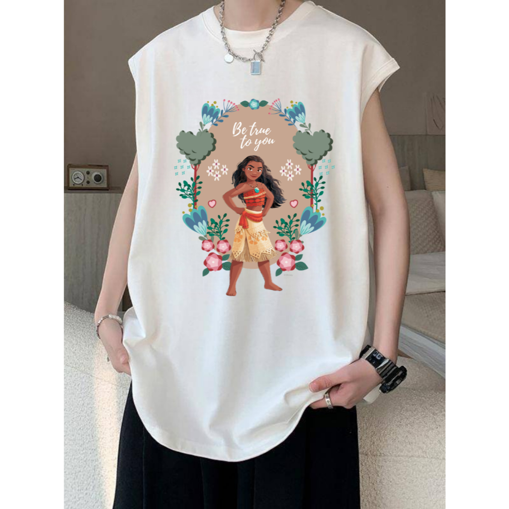 เสื้อยืดคอกลม แขนกุด ลายสกรีนชัด ทรงเสื้อใส่ได้ทั้งชายหญิง OP-1167