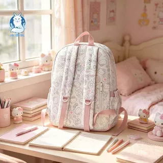 Hello Kitty กระเป๋าเป้ - ลายการ์ตูนน่ารัก - ของขวัญวันเกิดเด็กหญิง กระเป๋ากันน้ำ กระเป๋าเป้สะพายหลัง