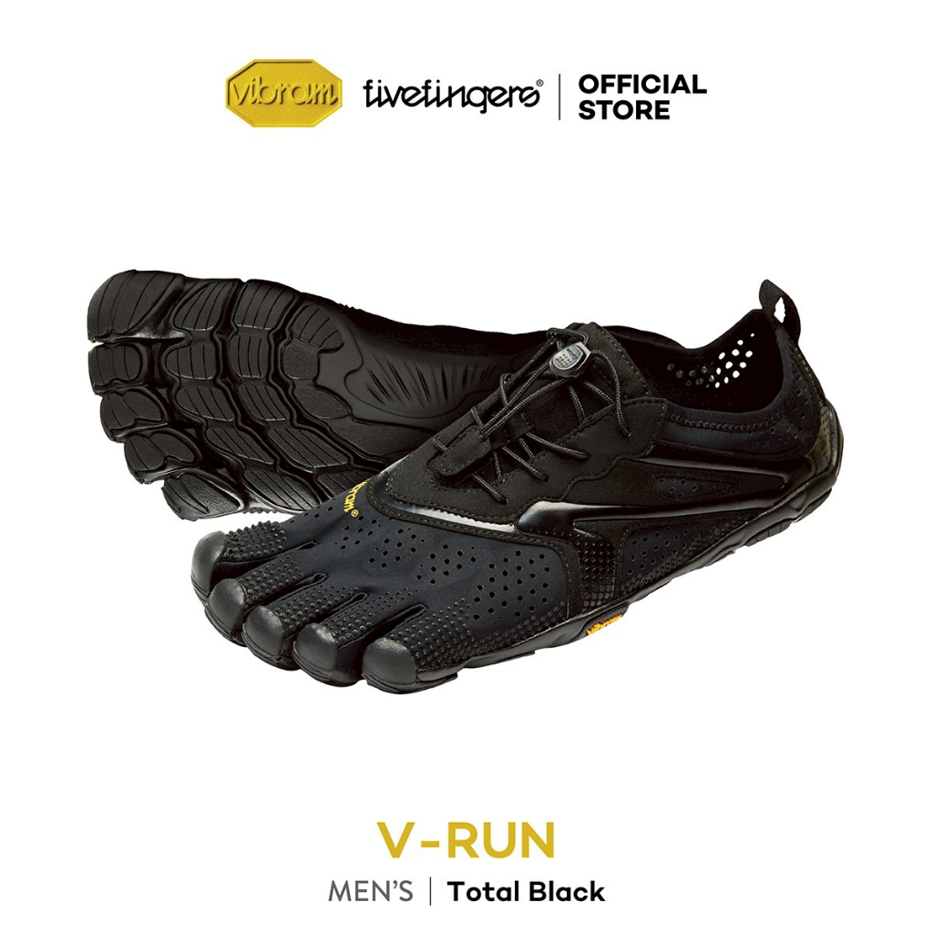 Vibram FiveFingers รุ่น V-Run รองเท้าวิ่ง รองเท้าเทรนนิ่ง รุ่นผู้ชาย สี Total Black