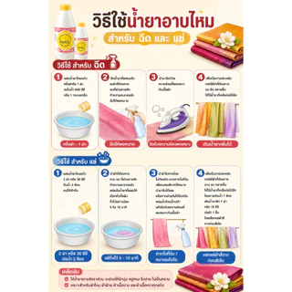 น้ำยาอาบผ้าไหม น้ำยาอบผ้าไหม อบผ้าได้ทุกชนิด น้ำยาไหมแก้ว มี 2 ขนาดให้เลือก