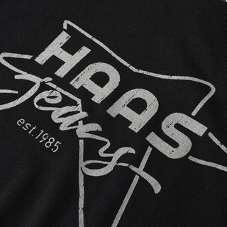 haas เสื้อยืดคอกลม Unisex สกรีน haas Jeans SBSK2766