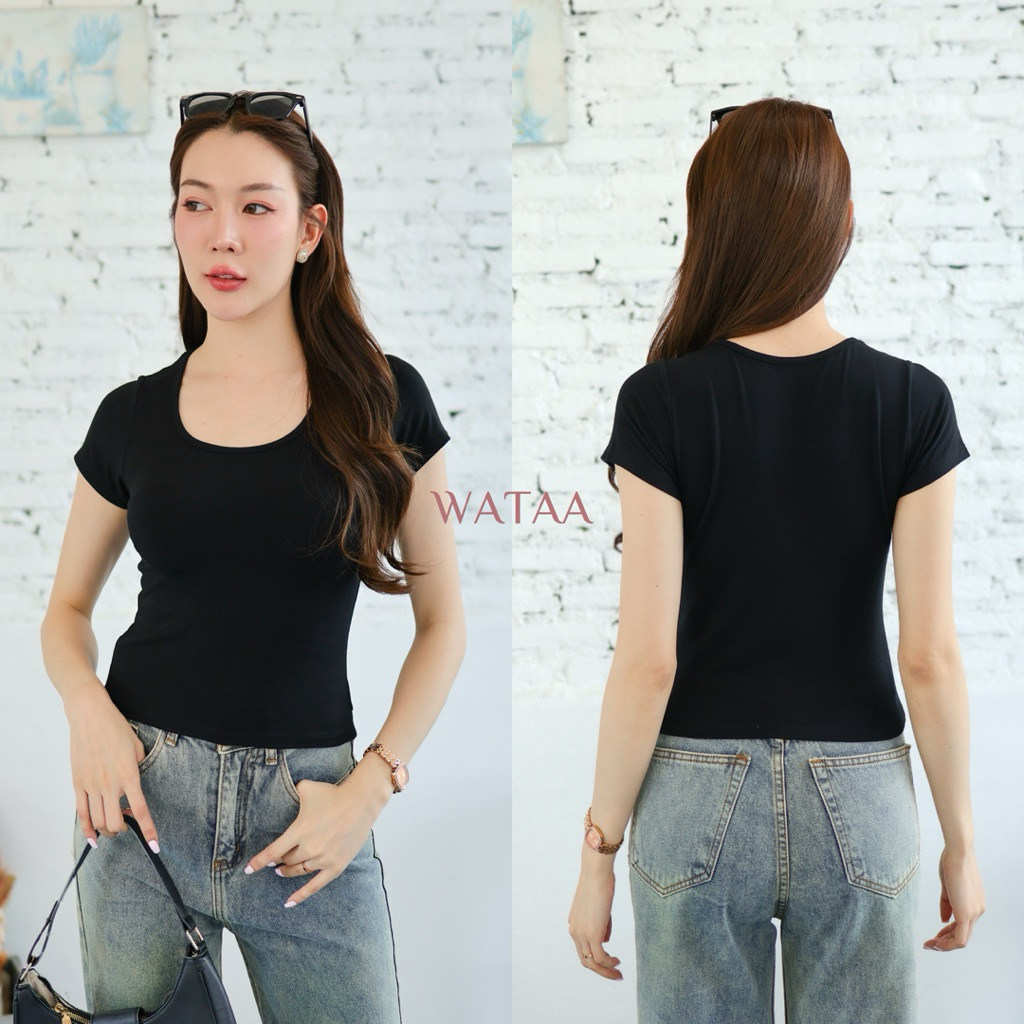 เสื้อยืดคอยู เข้ารูป – Rayon Soft Series