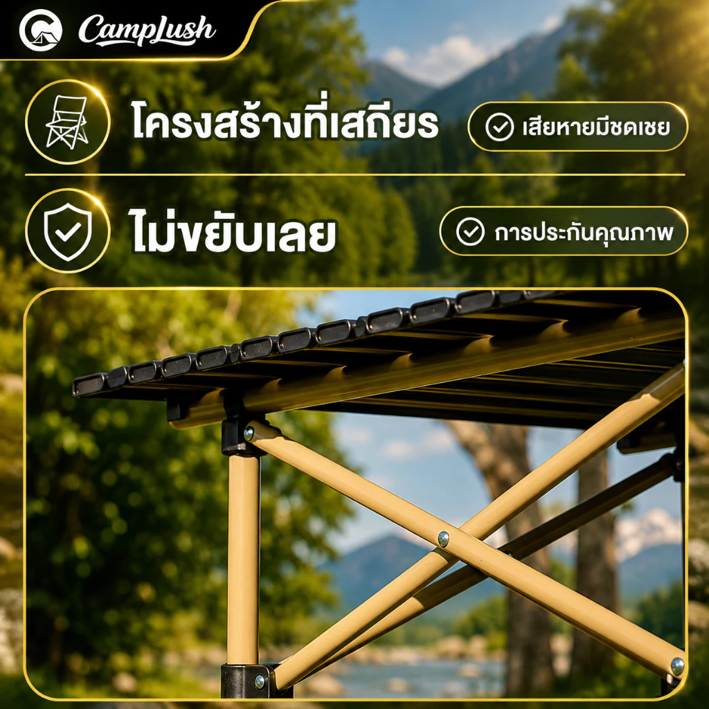 โต๊ะแคมป์ปิ้ง เก้าอี้แคมป์ปิ้ง พับได้ thumbnail 3