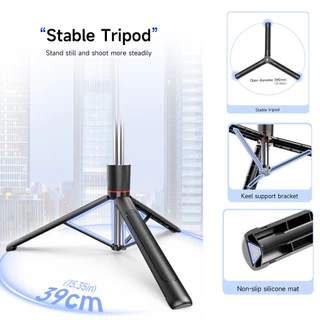 OUKU F16 ขาตั้งโทรศัพท์ 1.7M ไม้เซลฟี่ ขาตั้งกล้อง Bluetooth Tripod 3in1 รีโมทไร้สาย หมุนได้360° ไลฟ์สด ถ่ายรูป Vlog