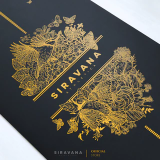 SIRAVANA YOGA MAT รุ่น NEW HARMONY หนา 5mm เสื่อโยคะยางพาราธรรมชาติ 100% ผิวVegan Leather คุณภาพสูง