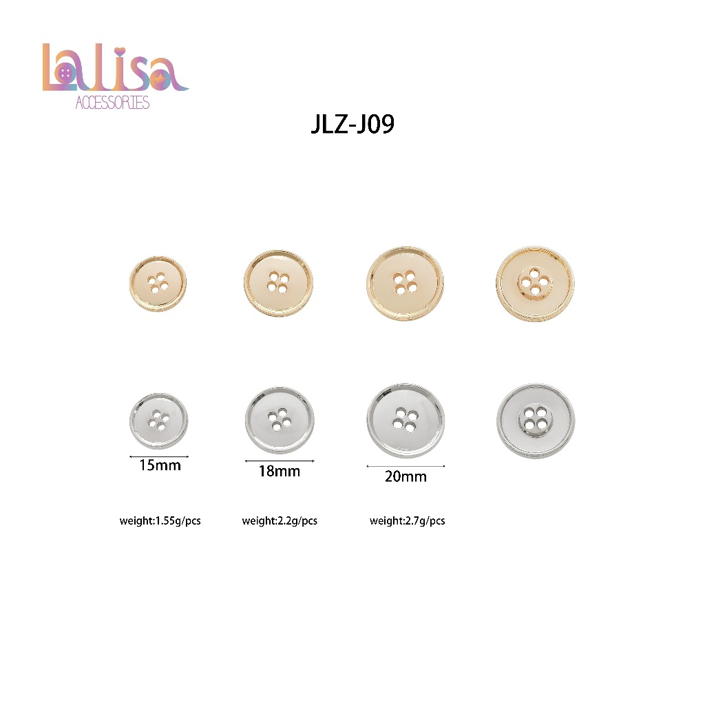 กระดุมแฟชั่นดีไซน์เรียบหรู alloy button  JLZ-J09