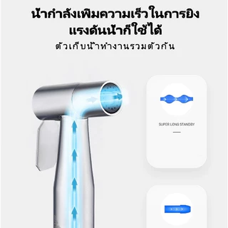 หัวฉีดชำระ ABS ชุดหัวฉีดสายชำระ ก้านกดแข็งแรง ทนทาน ใช้งานง่าย ดีไซน์งดงาม