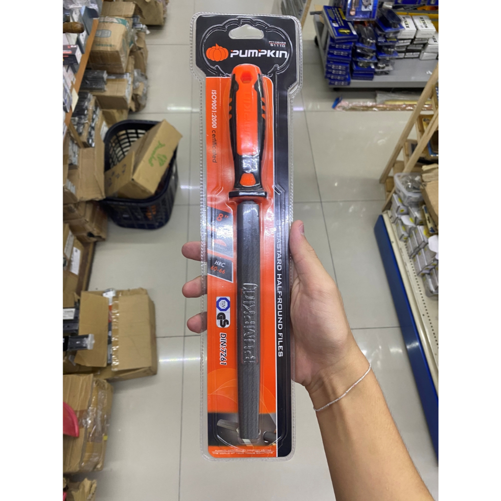 PUMPKIN 51110 ตะไบพร้อมด้าม ท้องปลิงหยาบ 8″