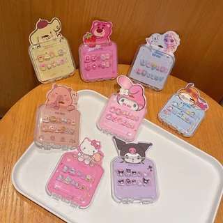 OKK Life Stop(A1744)*พร้อมส่งในไทย*เล็บปลอมโทนพาสเทล ลายน่ารัก ติดง่าย ไม่ทำร้ายเล็บ เหมาะสำหรับน้องๆ