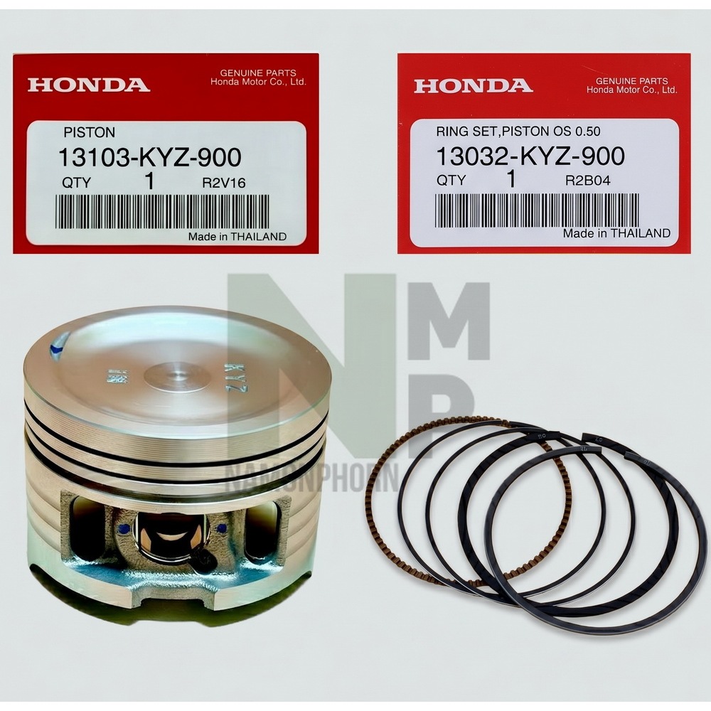 ลูกสูบชุด WAVE 125I ปลาวาฬ 2012-2018 STD 52.4 mm. แท้ HONDA PISTON SET  UK
