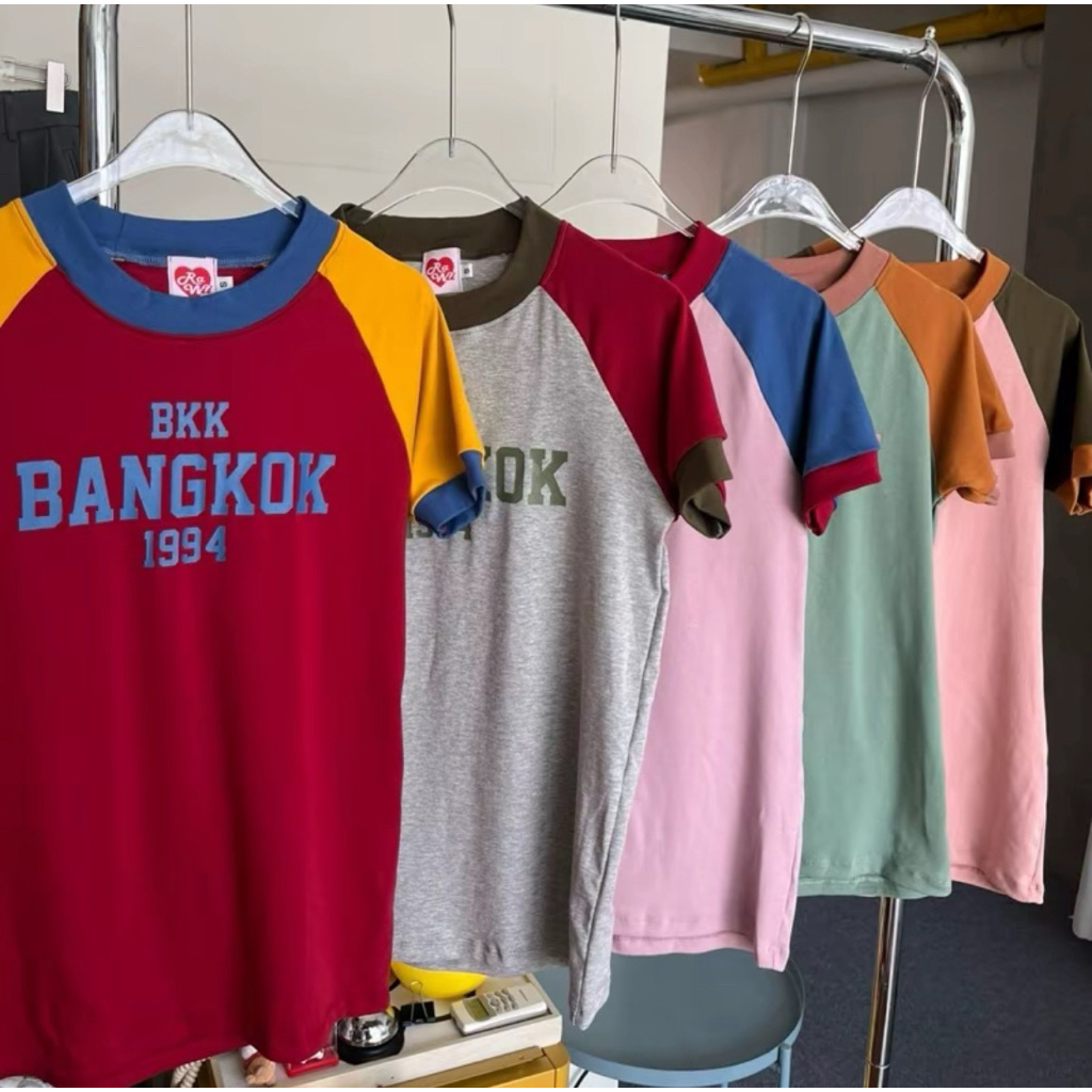 RW95 Ringer Tee Three Tone สลับสีสัน สกรีน BKK