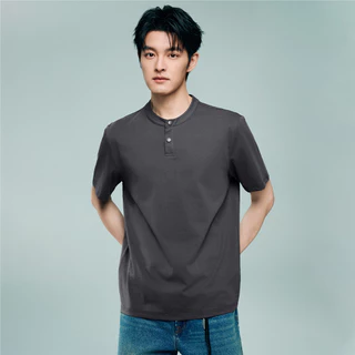 GIORDANO (Online Exclusive) เสื้อยืดผู้ชาย Men's Regular Cool Henley Neck Tee 13026202