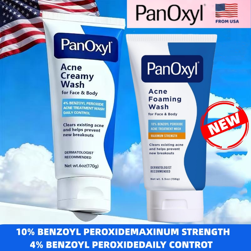 New - PanOxyl Acne Foaming Wash 10% 156g / 4% 170g  Benzoyl Peroxide Maximum Strength โฟมล้างหน้า โฟมล้างหน้าสิว