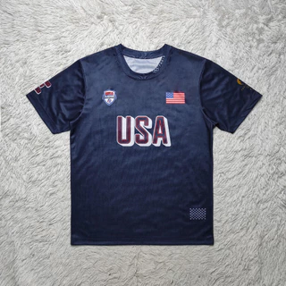 เสื้อยืด เสื้อแขนสั้น Shooting Shirts USA NAVY | USA WHITE [ มีไซส์ใหญ่ ]