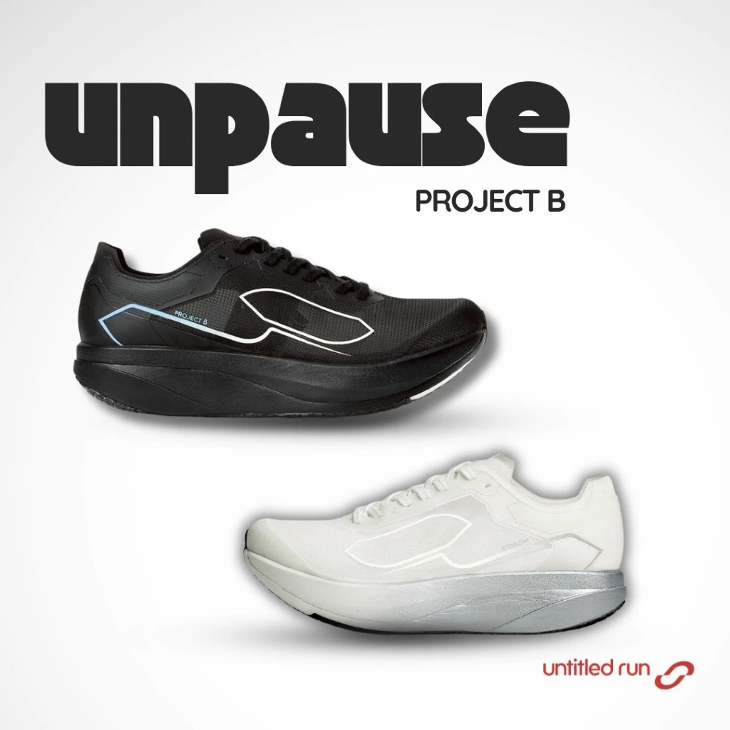 UNPAUSE Project B *ฟรีตารางเพซซ้อมเฉพาะบุคคล* อันพอส รองเท้าวิ่ง Unisex น้ำหนักเบาเพียง 175g