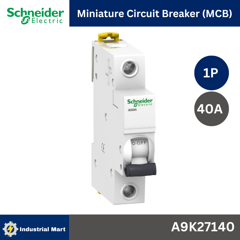 Schneider Electric - A9K27140 Miniature Circuit-Breaker, Acti9 iK60N,1P 40A,C Curve