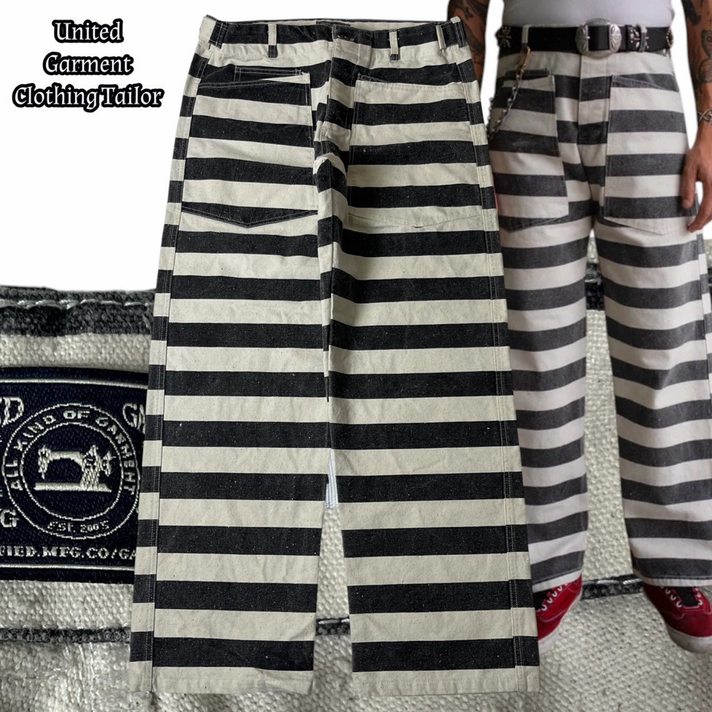 Vintage Pants ผ้าแคนวาส ทรงกระบอก