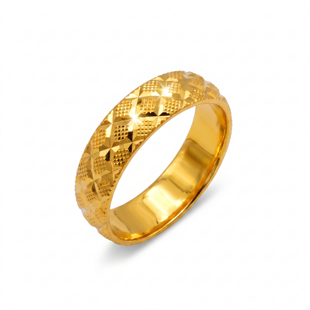 แหวนทอง ครึ่งสลึง ทองคำแท้ 96.5% ลายแฟชั่นรวงผึ้ง #GoldRing "honeycomb" 1.9 grams 96.5% Thai Gold