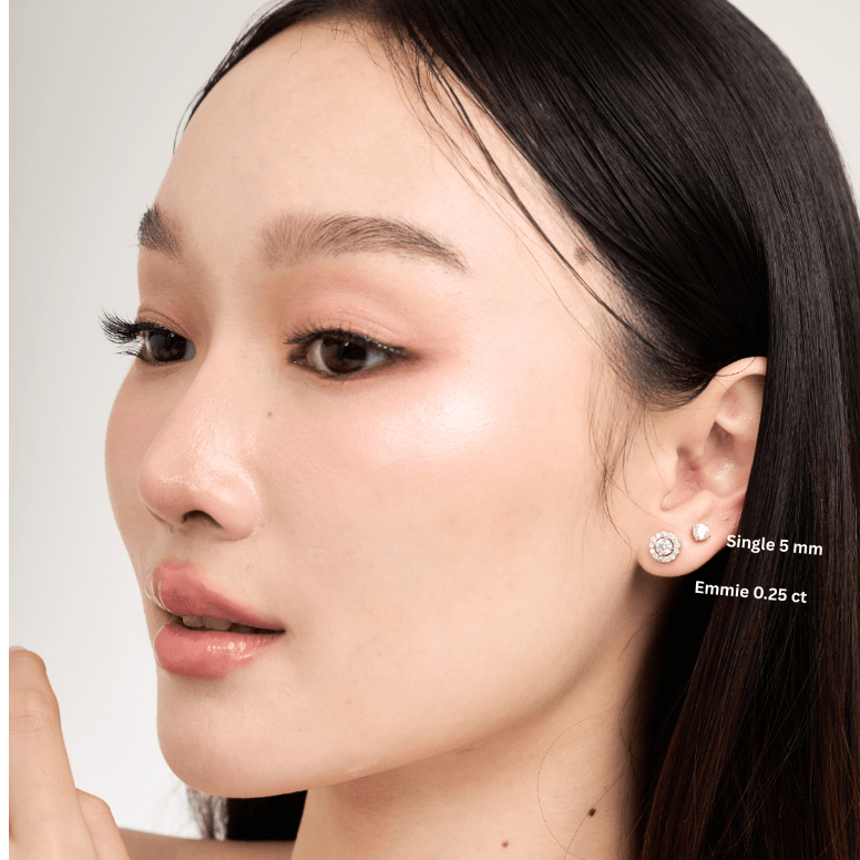 Kind Jewelry เซตต่างหูสุดคุ้ม 2คู่ Pro emmie (emmie 4mm+single5mm)