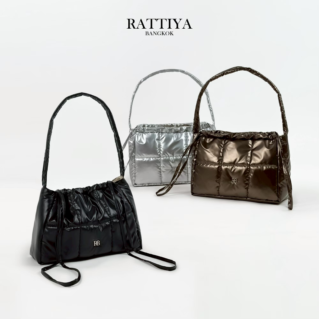 Small Puffer Gather Bag PU / 6 colors กระเป๋านุ่มนิ่ม ทรงเกี๊ยว ใบเล็ก น้ำหนักเบา สะพายไหล่