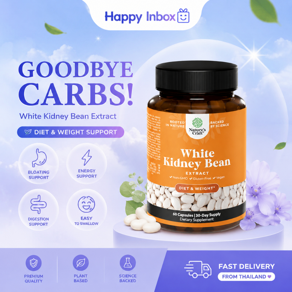 White Kidney Bean Extract 60 Capsules | Digestive & Energy Support | Non-GMO