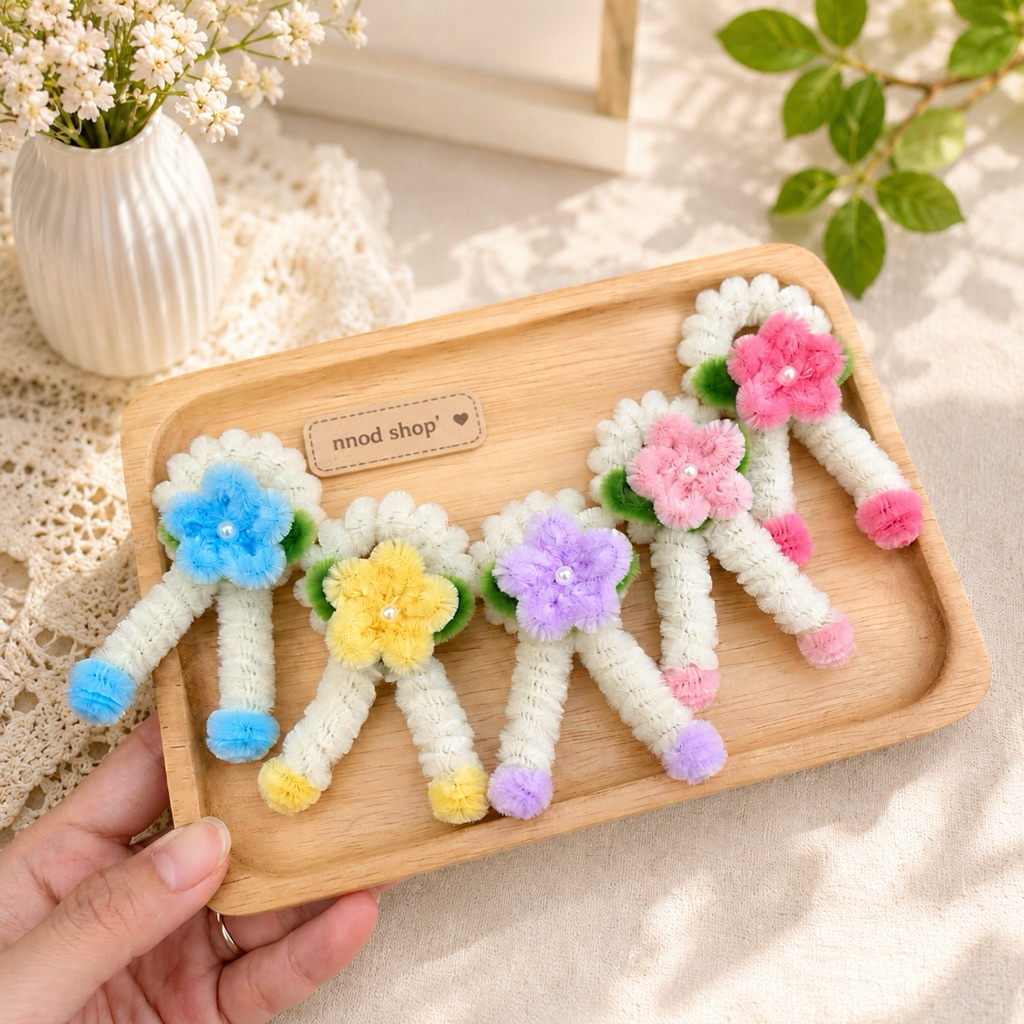 [Nnod shop’] พวงมาลัยจิ๋ว น่ารัก พวงมาลัยลวดกำมะหยี่ วันแม่วันพ่อ ไหว้ครู งานhandmade ของแจกผู้ใหญ่ของขวัญโอกาสต่างๆ🌷