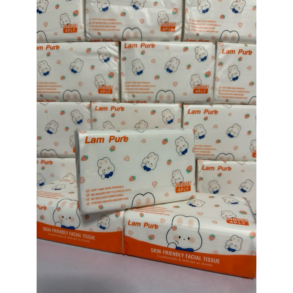 [ 20 ห่อ ] Lampure Air Cushion ทิชชู่นุ่ม หนา 4 ชั้น