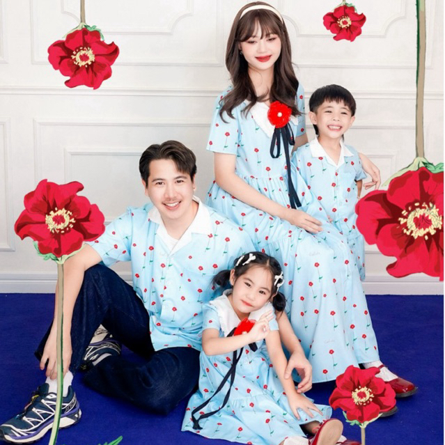 ชุดครอบครัว รุ่นBlue roman (รหัส 245)